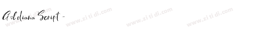 Goldiana Script字体转换
